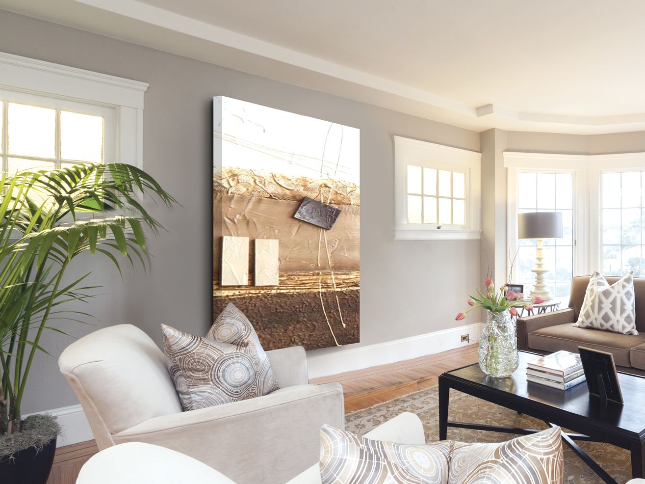 Алюминиевый полотенцесушитель Termo Design текстурная живопись ARCH-00051688 - Вид №1