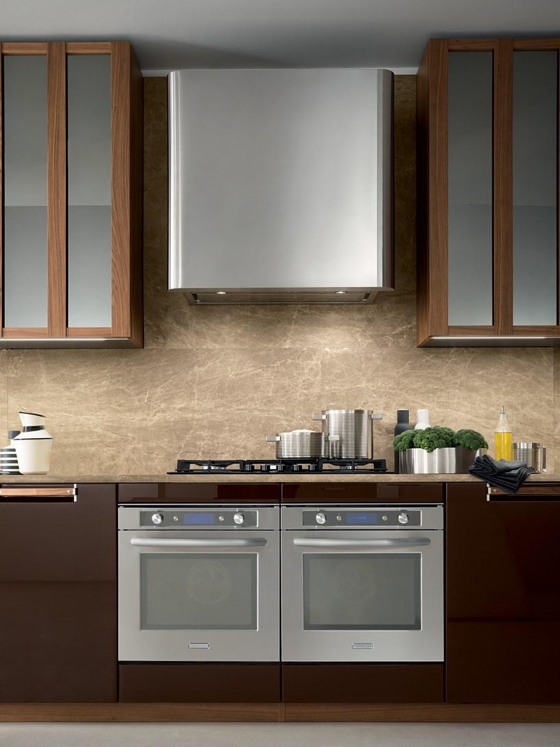 Composit Кухня из лакированной древесины с полуостровом Noisette sun-id-1427110 - Вид №2