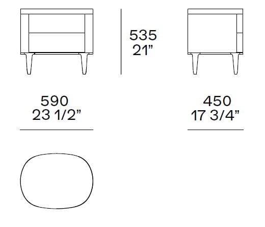 Деревянная тумбочка с ящиками Poliform джентльмен ARCH-00089732 - Вид №6