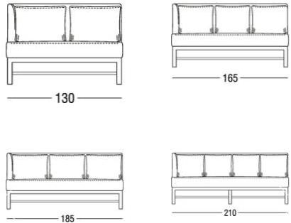 Marac Скамья со спинкой, обитая тканью sun-id-1473494 - Вид №7