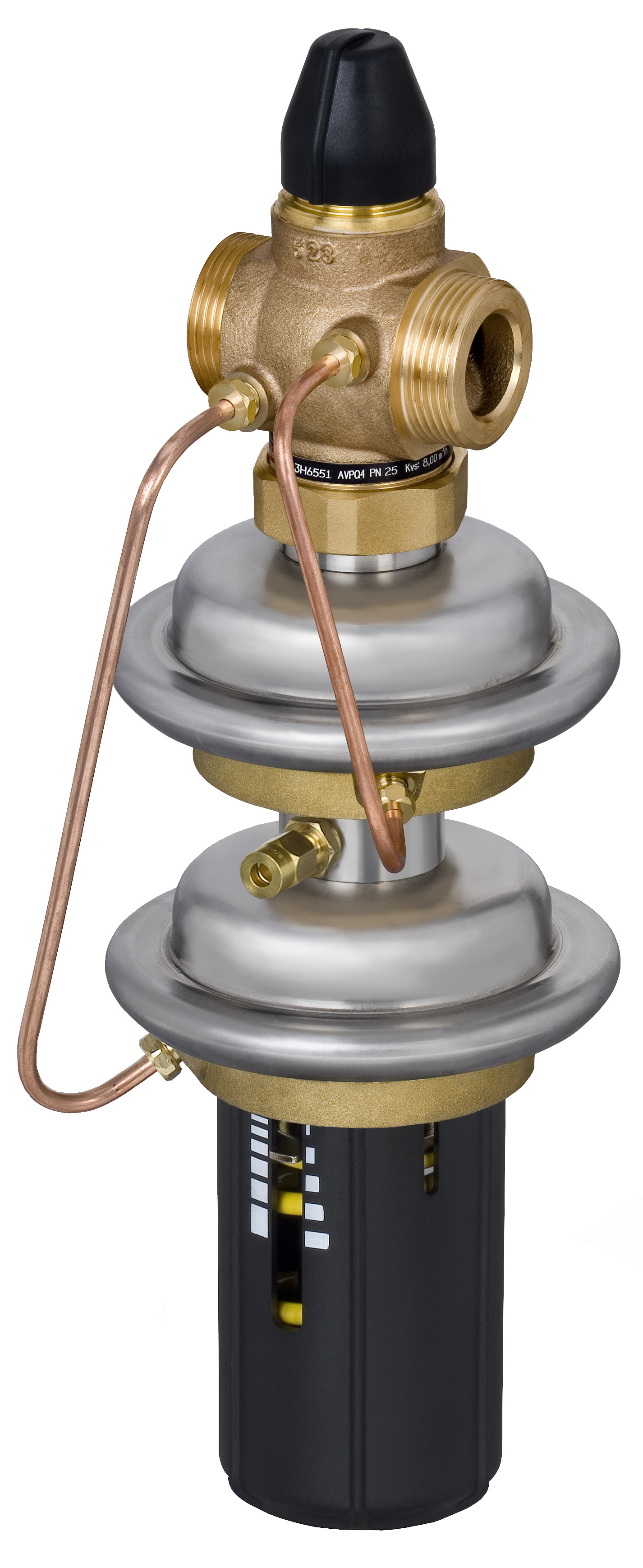 Danfoss Регулятор перепада давления AVPQ для монтажа на подающем трубопроводе РПД AVPQ 4PN25 15/1,6/0,3-2,0/0,2/резьб. 003H6555  - Вид №1