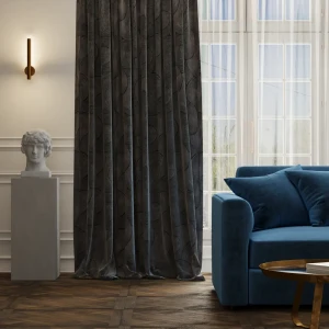 Штора на ленте Inspire Tolewa 200x280 см цвет черно-золотой 83561980 STLM-2108976