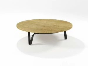 Barel Круглый журнальный столик из фанерованной древесины Lama