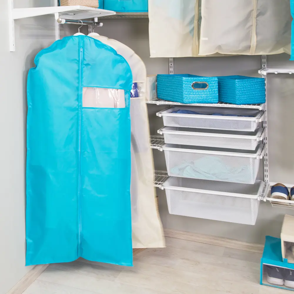 Чехол для одежды Spaceo 60х135 см цвет голубой STLM-2161764 - Вид №3