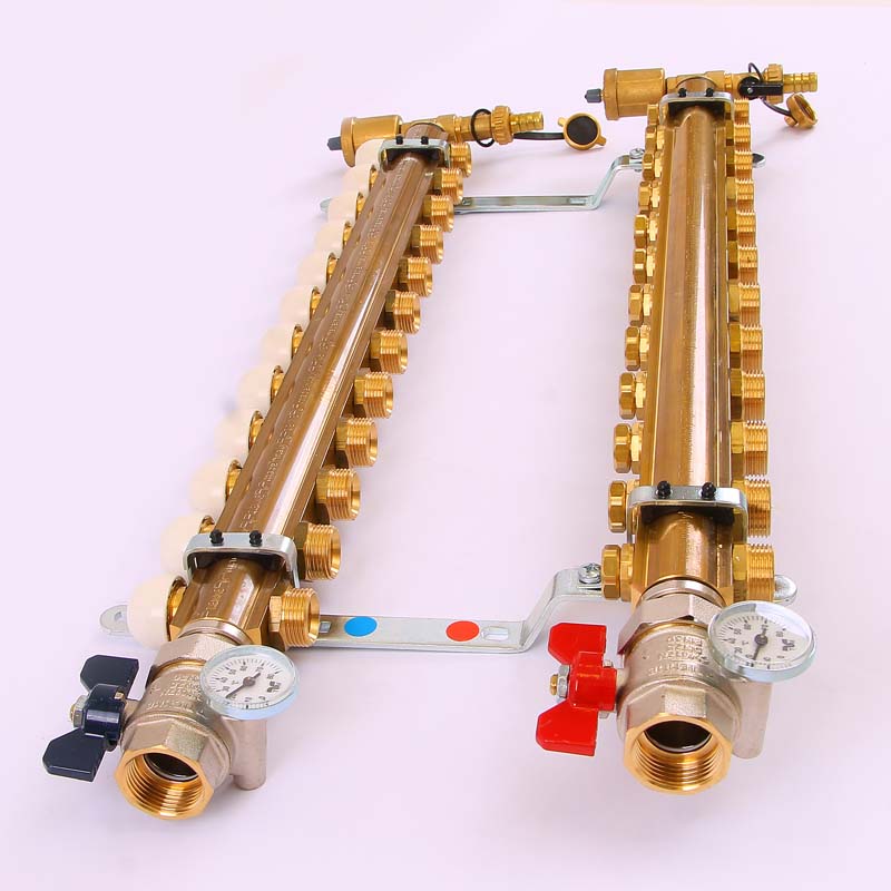 Колл. группа TIEMME 1"x3/4" ЕК 12 выходов с термостатическими вентилями 3870049 - Вид №2