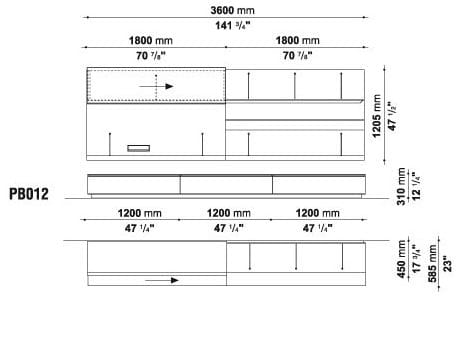 Шкаф с распашными дверцами с ящиками B&B Italia PAB ARCH-00141754 - Вид №4