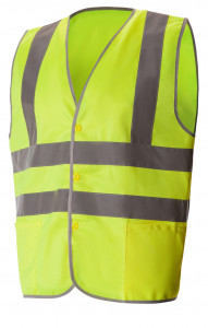 69865 Жилет сигнальный "Спектр Плюс" лимонный с СВП  Сигнальная одежда  размер 52-54 (XL)