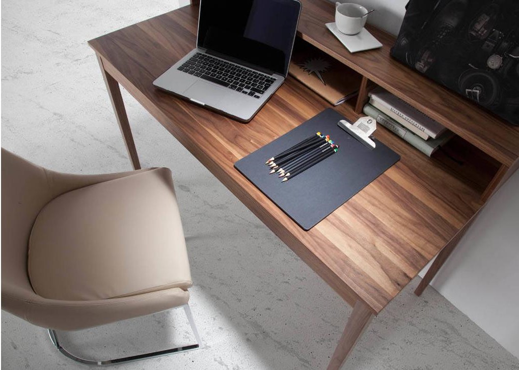 Письменный стол с полкой орех GOB-N5470 от Angel Cerda ANGEL CERDA  147519 Орех;коричневый  - Вид №1