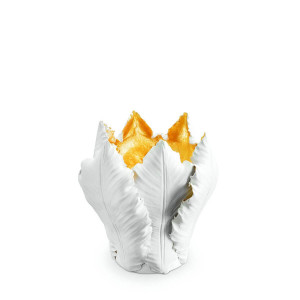 300049,18 ABHIKA ПОДСВЕЧНИК ТЮЛЬПАН WHITE/GOLD