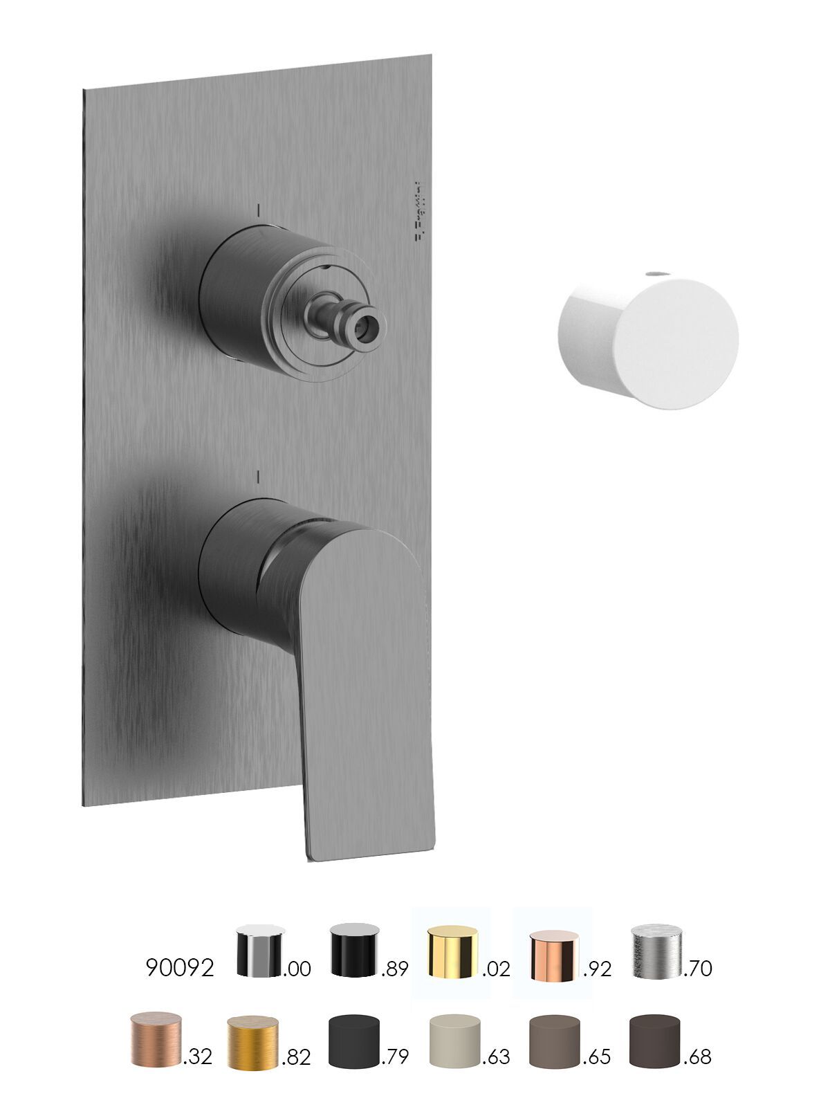 Однорычажный встраиваемый смеситель для душа с переключателем Rubinetterie Frattini Нарцисс ARCH-00114598 - Вид №14