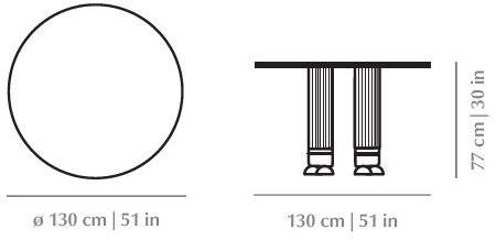 DOOQ Круглый мраморный стол sun-id-1366200 - Вид №3