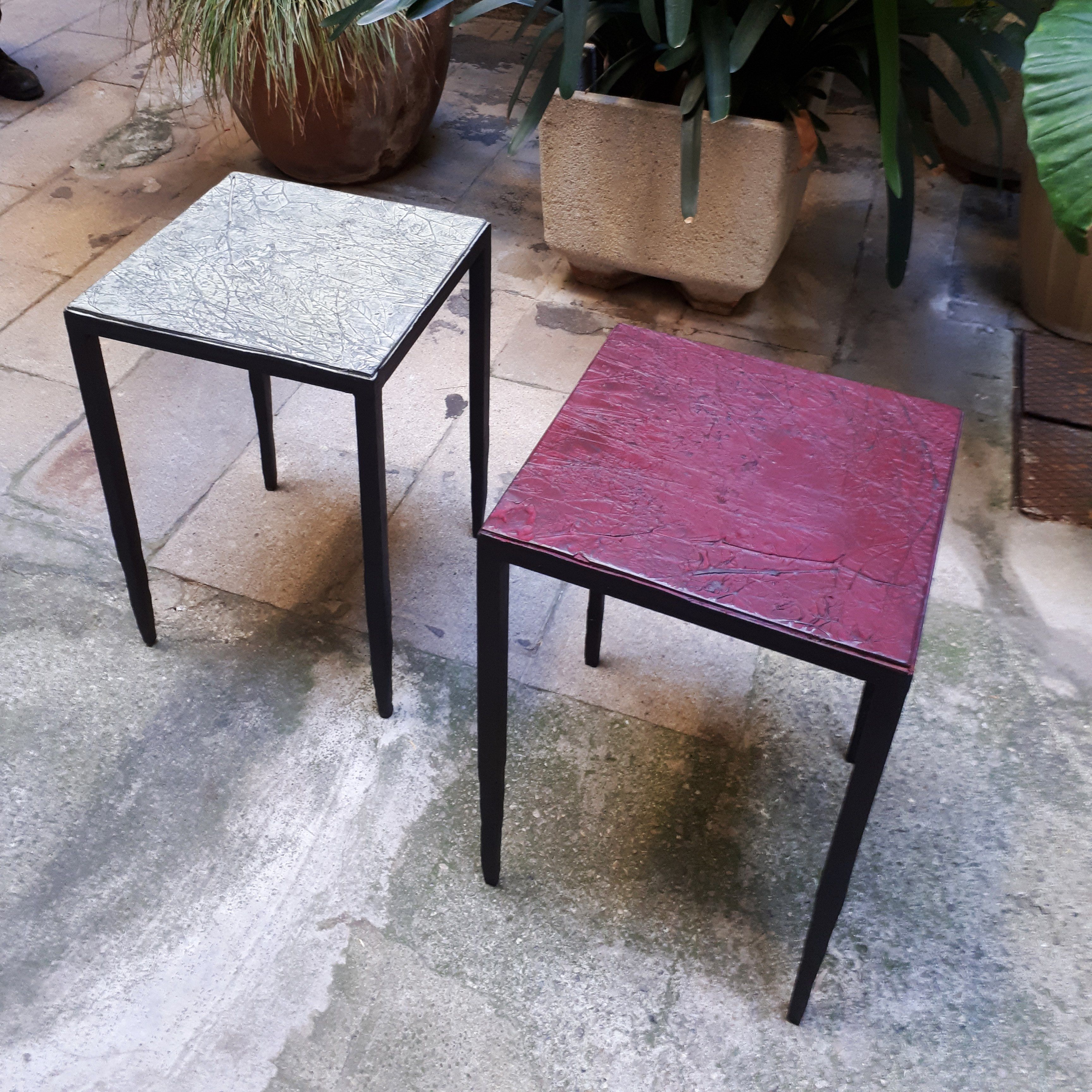 Стальной квадратный журнальный столик ICI ET LÀ Бетон ARCH-00079295 - Вид №1