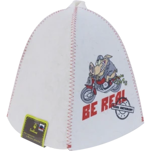 Шапка банная Be Real, 35х24х35 см, войлок, цвет белый