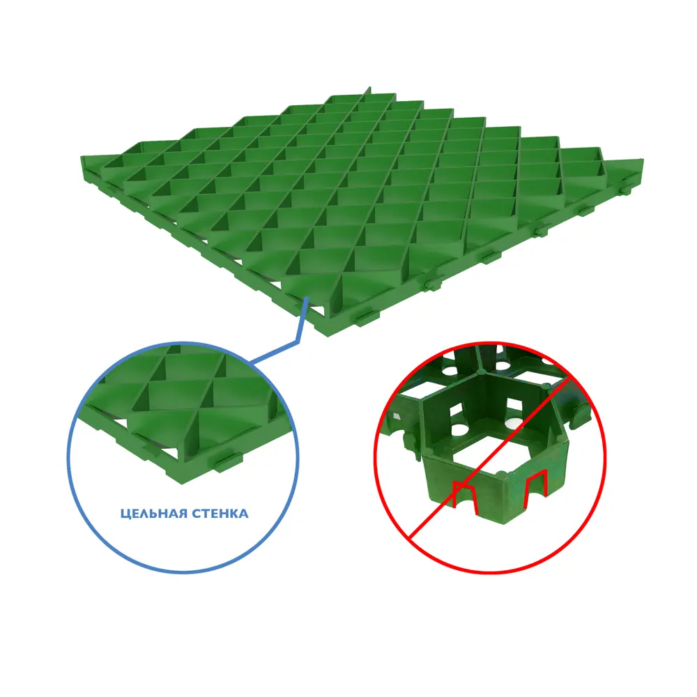 Газонная решетка для создания парковки на газоне, зеленая Santreyd STLM-2138661