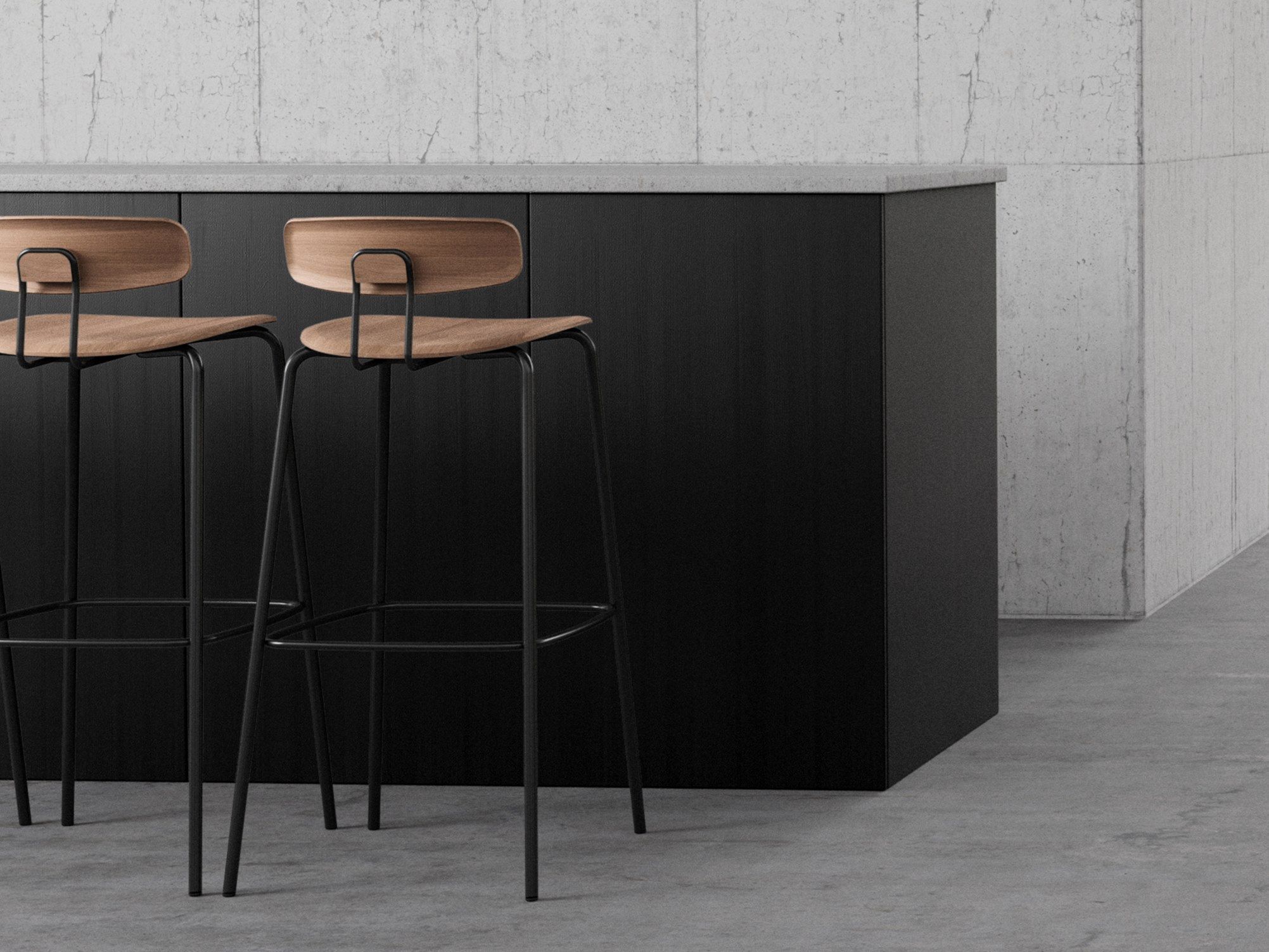 Высокий барный стул из фанеры ZEITRAUM Okito ARCH-00011239 - Вид №1