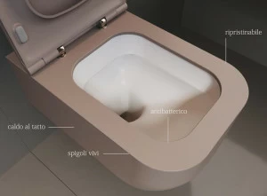 Подвесной унитаз настенный Белый SDR CERAMICHE Revolution® Италия