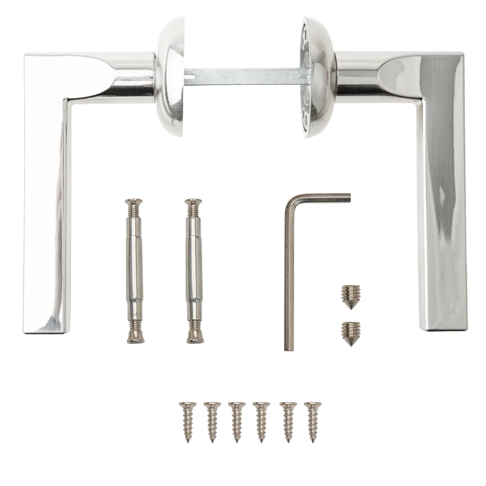 Дверная ручка на розетке Armex H-14050-P без запирания цвет никель STLM-2146949 - Вид №2