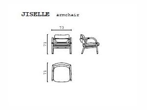 Садовый стул из ткани и кожи CPRN HOMOOD Shapes Outdoor ARCH-00101920 - Вид №2