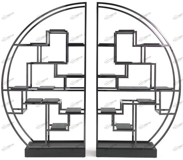 Gianfranco Ferré Home Двусторонний книжный шкаф открытый из латуни sun-id-1379840