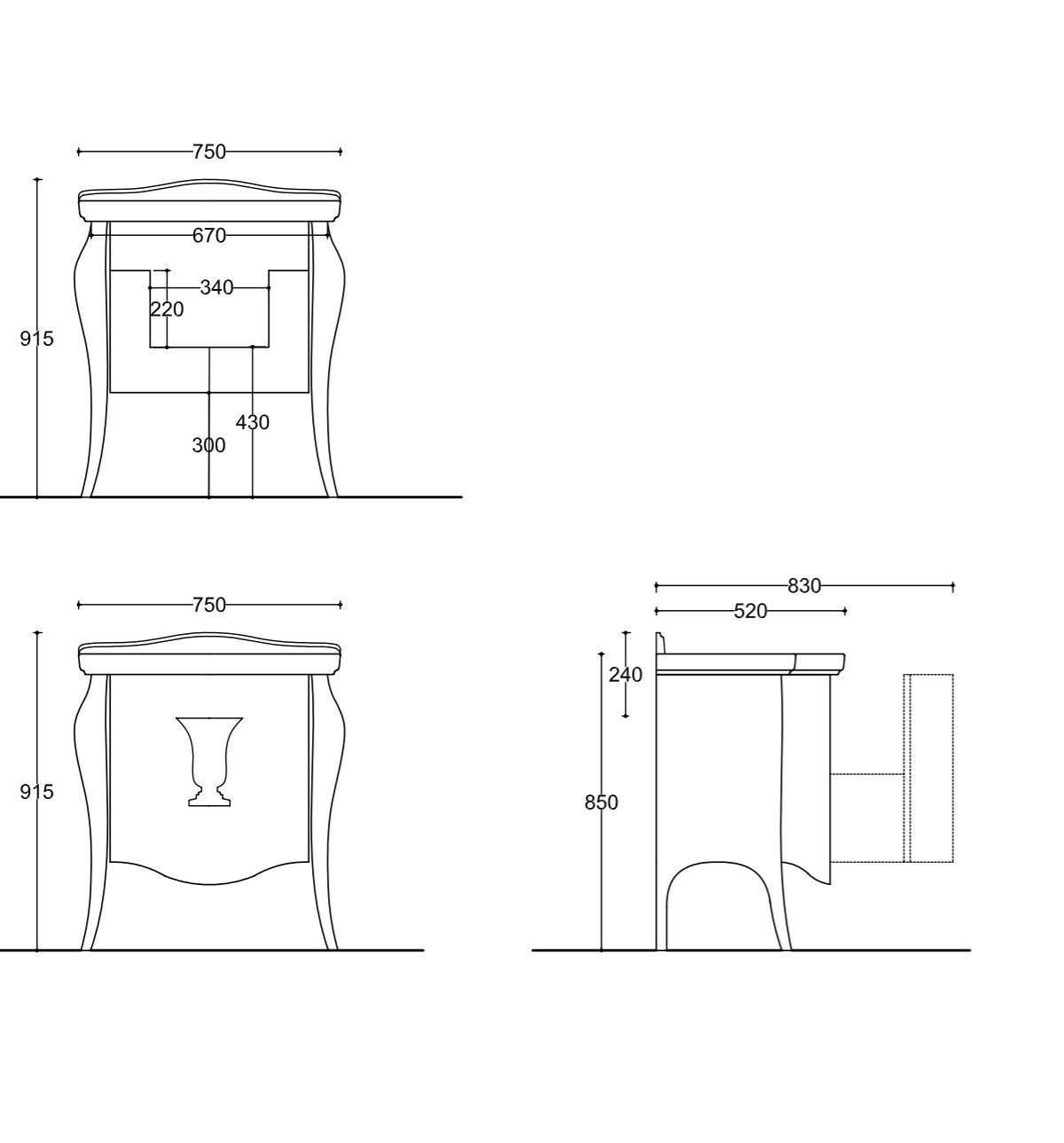 МДФ умывальник с ящиками Galassia ETHOS ARCH-00085339 - Вид №2