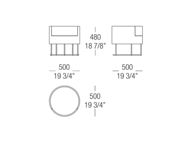 Круглая тумбочка из дуба с освещением с ящиками MisuraEmme SHANGHAI ARCH-00073843 - Вид №4