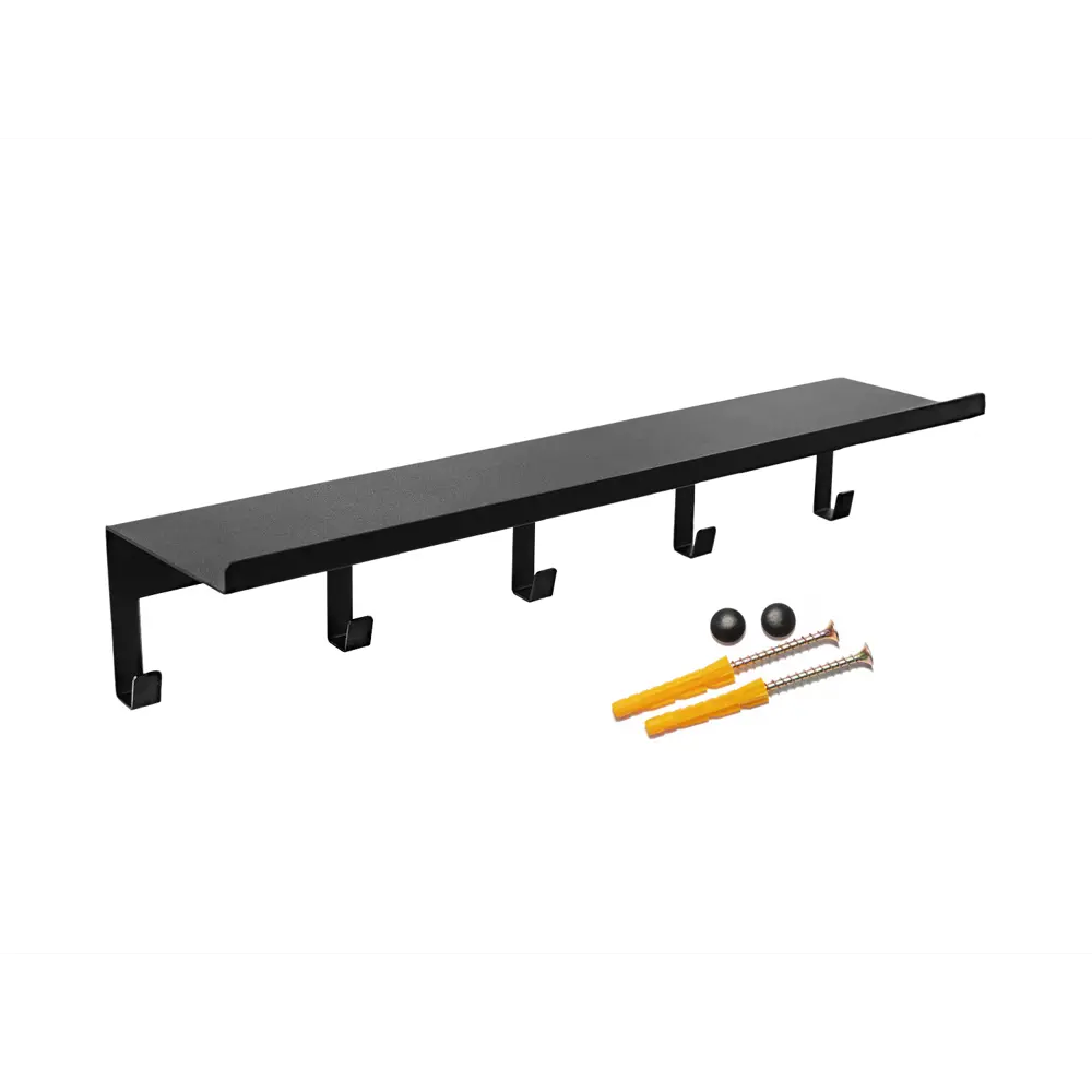 Полка настенная Manzzaro 50x12 см со скрытым креплением сталь цвет черный 88893754 STLM-2041754 