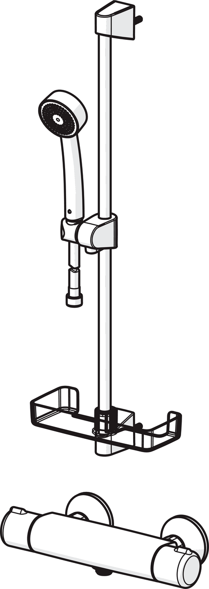 Oras 7452U Cмеситель для душа с душевым комплектом 7452U Nova Хром  - Вид №2