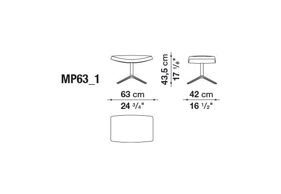 Кожаное вращающееся кресло с высокой спинкой B&B Italia ARCH-00038551 - Вид №5