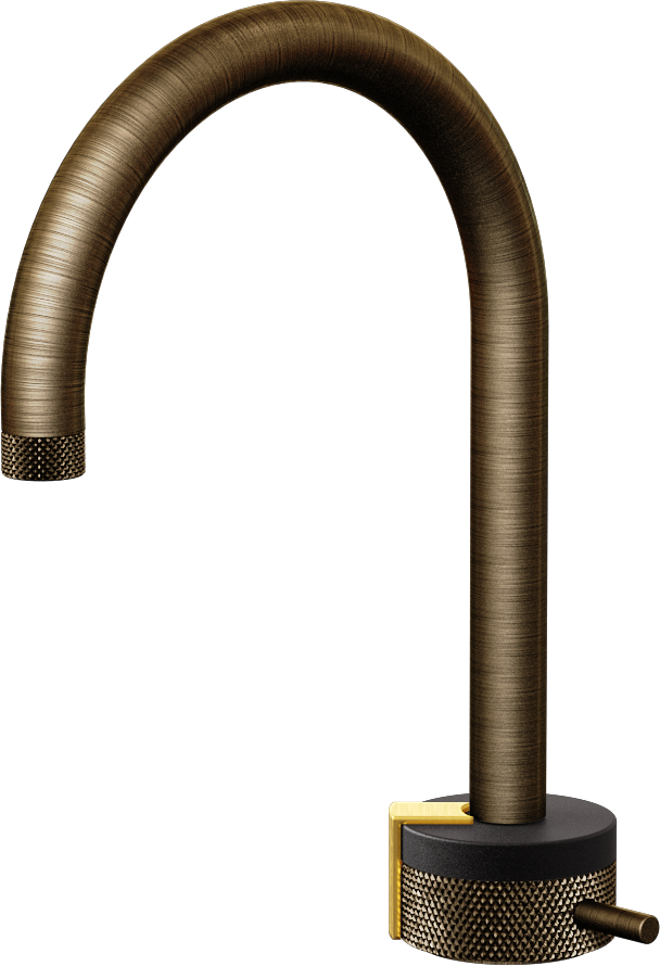 E-11502-R1BK-L2BAU-VBB Однорычажный прогрессивный смеситель для раковины - излив 16см GRAFF MOD+