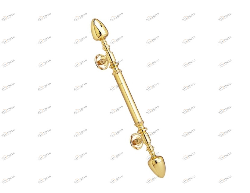 0N4482.000.01 Ручка дверная на розетках 700мм Золото 24К Mestre 