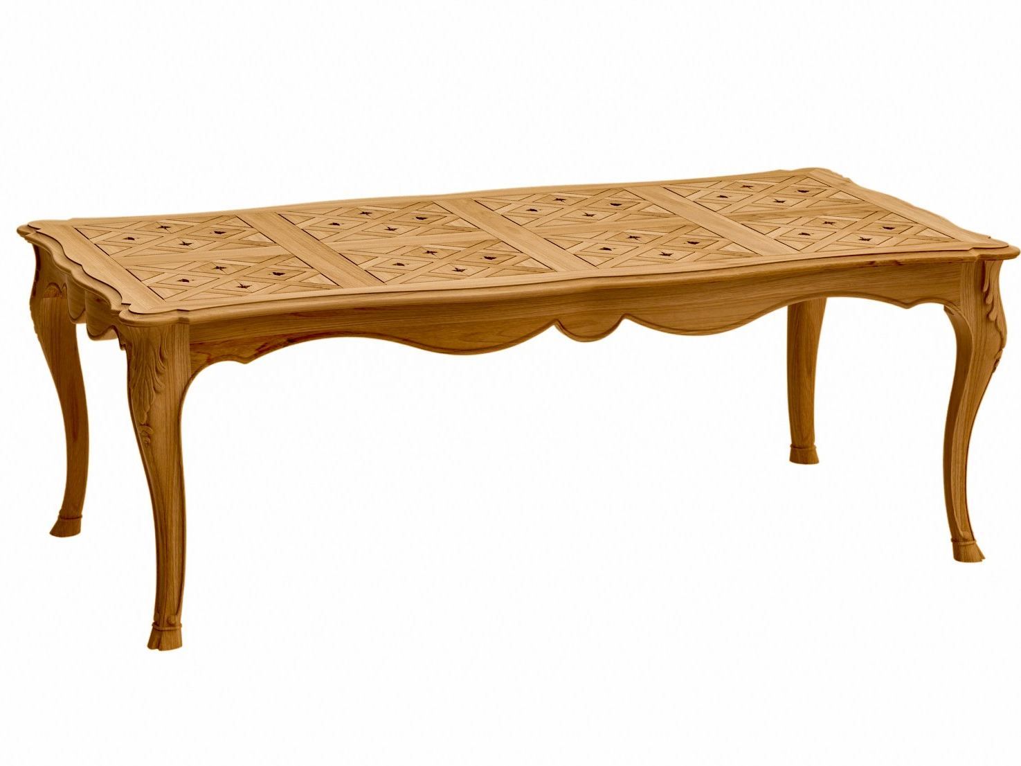 Прямоугольный садовый стол из тикового дерева ASTELLO Fleur de Lys ARCH-00133985