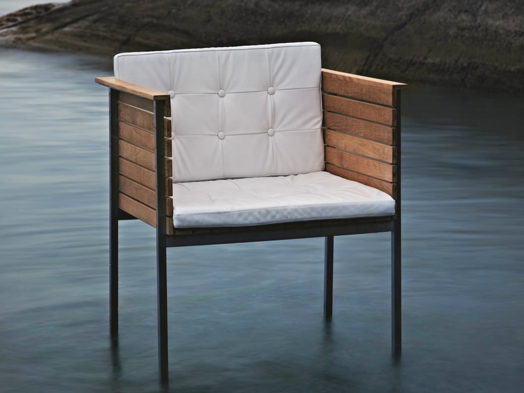 Садовое кресло из тикового дерева с подлокотниками Skargaarden Häringe ARCH-00152221 - Вид №4