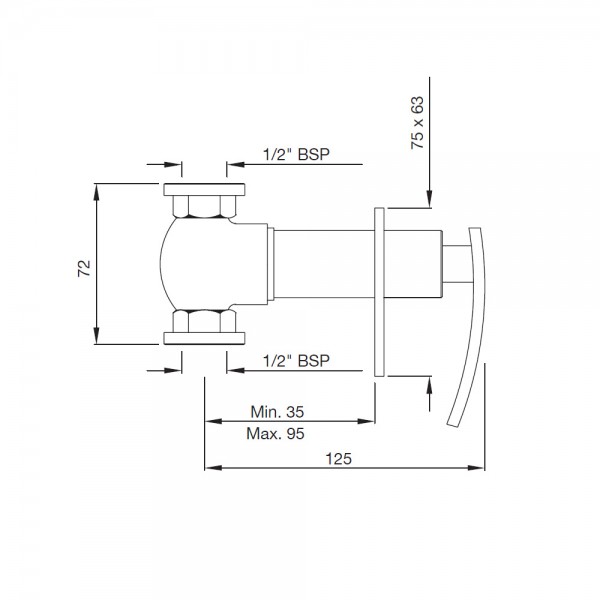 SIG-CHR-41083 Запорный вентиль Artize Signac Хром  - Вид №1