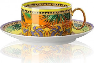 10662222 Rosenthal Versace Набор чашек чайных с блюдцами Rosenthal Versace Мир джунглей 200мл, фарфор, 6шт Фарфор