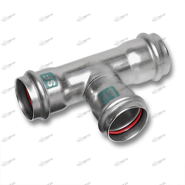 619130422842 SANHA 19130 пресс.-фит. без силикона тройник ВПр, нерж.сталь 42x28x42 мм 