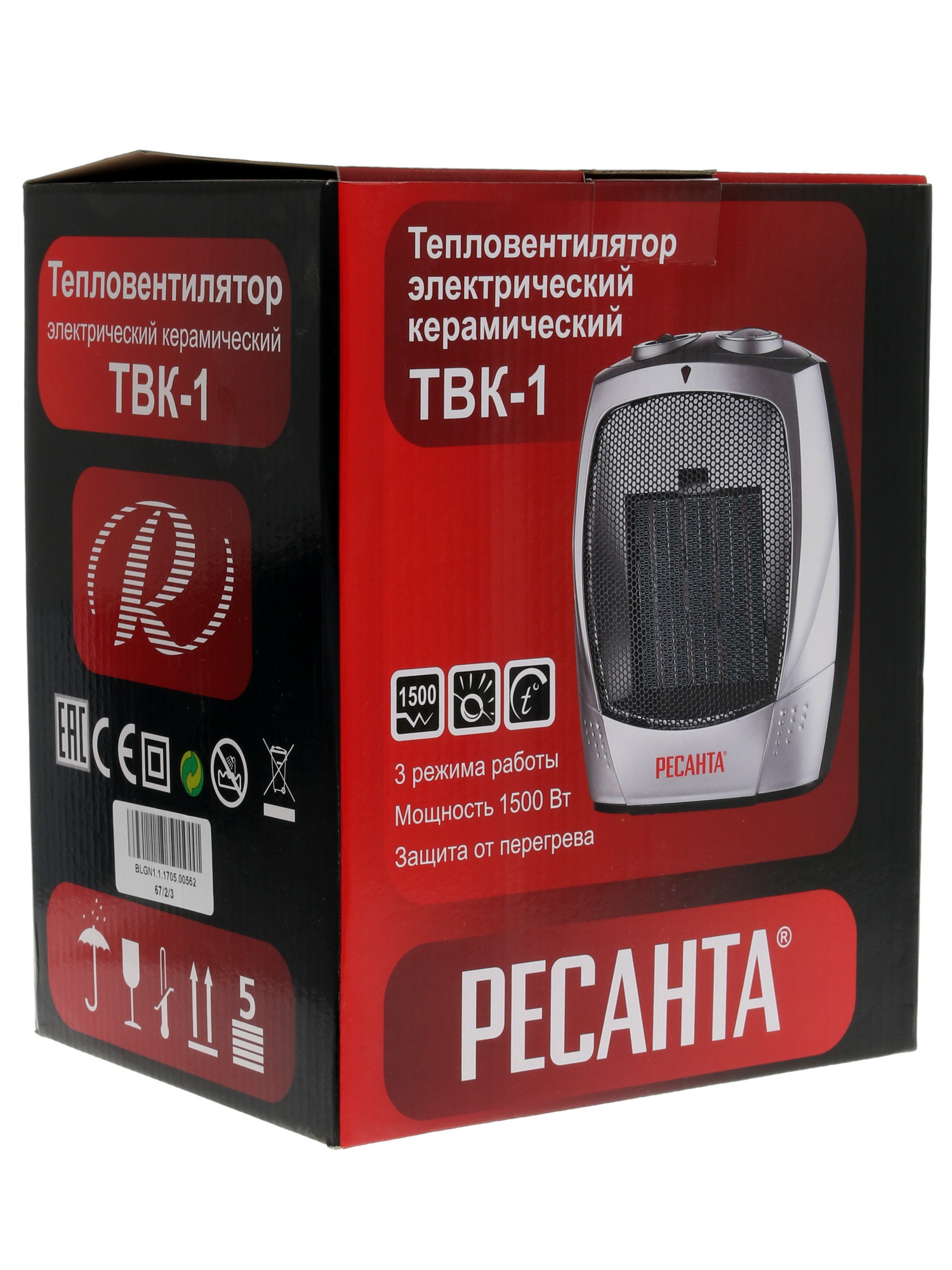 1143036 Тепловентилятор РЕСАНТА ТВК-1 STDN-0050780 - Вид №7