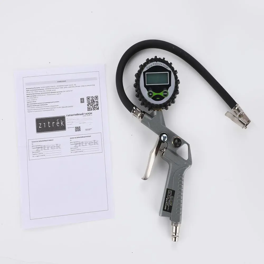 91551289 Пистолет для подкачки с манометром Zitrek TG-10 120 л/мин STLM-0844914