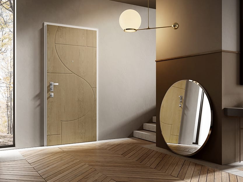 Наружная деревянная бронированная входная дверь со скрытыми петлями DiBi Porte Blindate 883 ARCH-00064297 - Вид №1