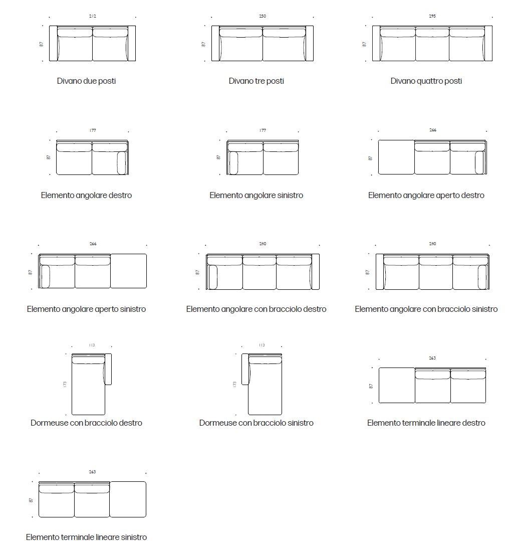 Угловой диван из ткани Driade ARCH-00095898 - Вид №5