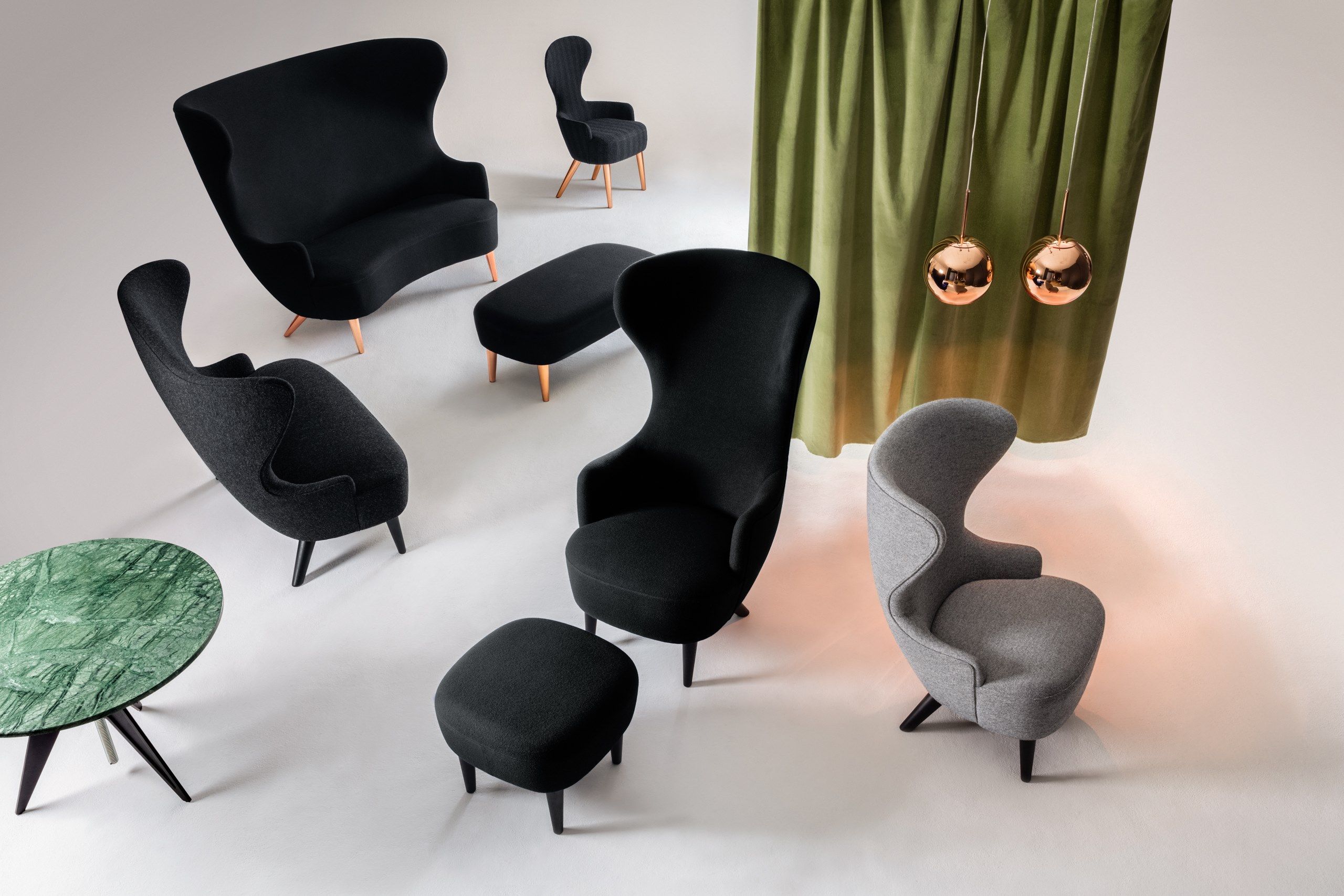 Тканевое кресло-шпагат Tom Dixon Wingback ARCH-00030040 - Вид №21
