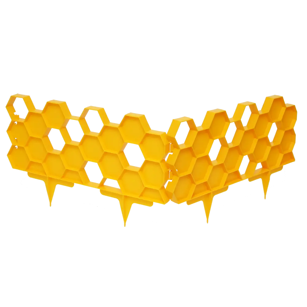 Садовый бордюр Протэкт Соты СОС-20 Ж желтый STLM-2061611 - Вид №1