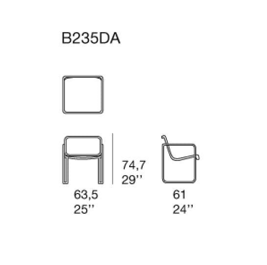 Алюминиевый стул с порошковым покрытием с подлокотниками Paola Lenti Балеарские острова ARCH-00124579 - Вид №2