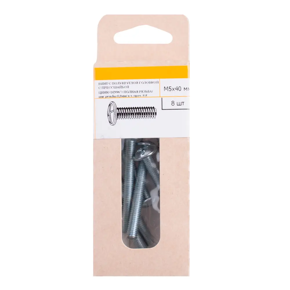 Винт DIN 967 5x40 мм оцинкованный 8 шт. 89413946 STLM-2101250 Santreyd  - Вид №2