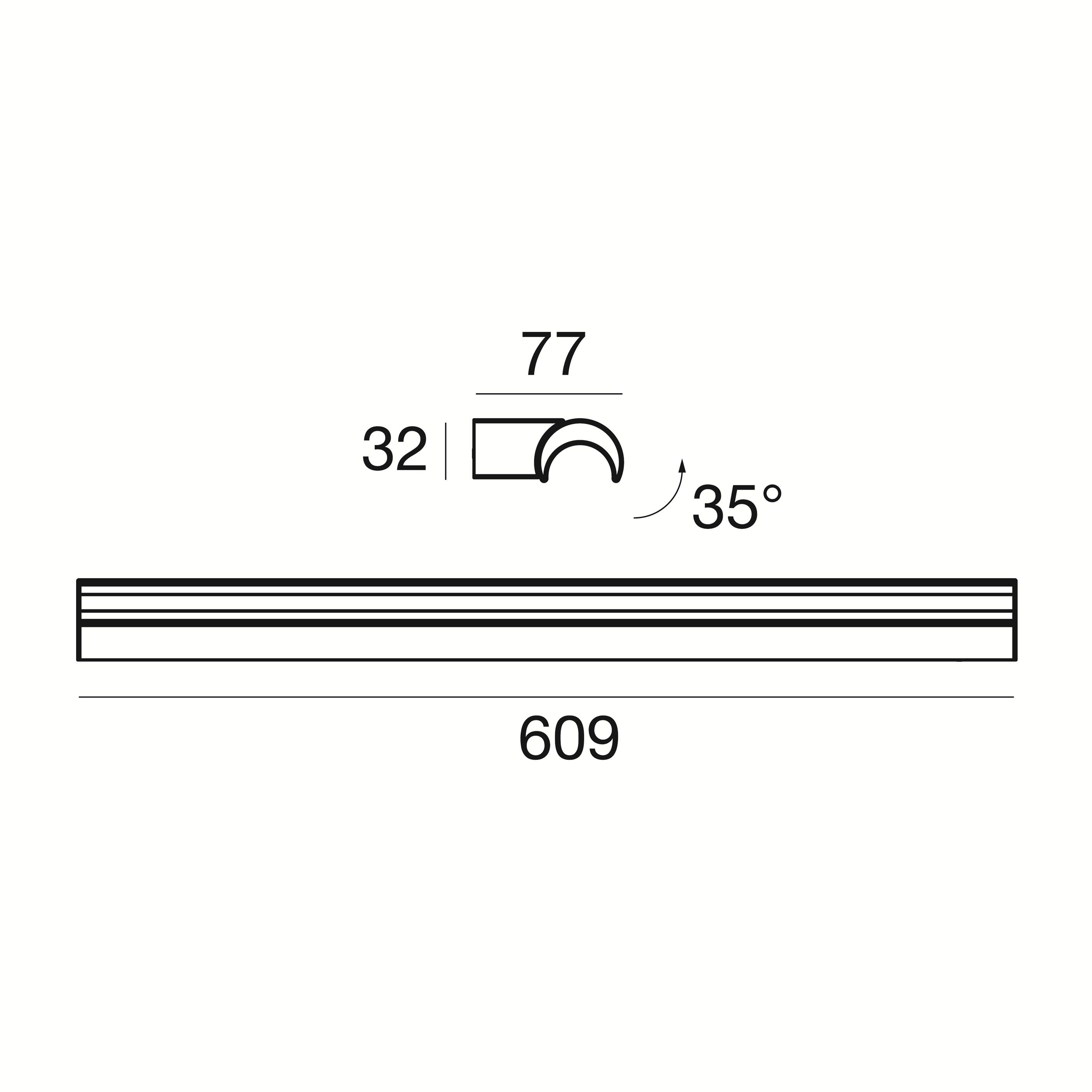 Алюминиевый светодиодный настенный светильник Linea Light Group Хафпайп ARCH-00050469 - Вид №7