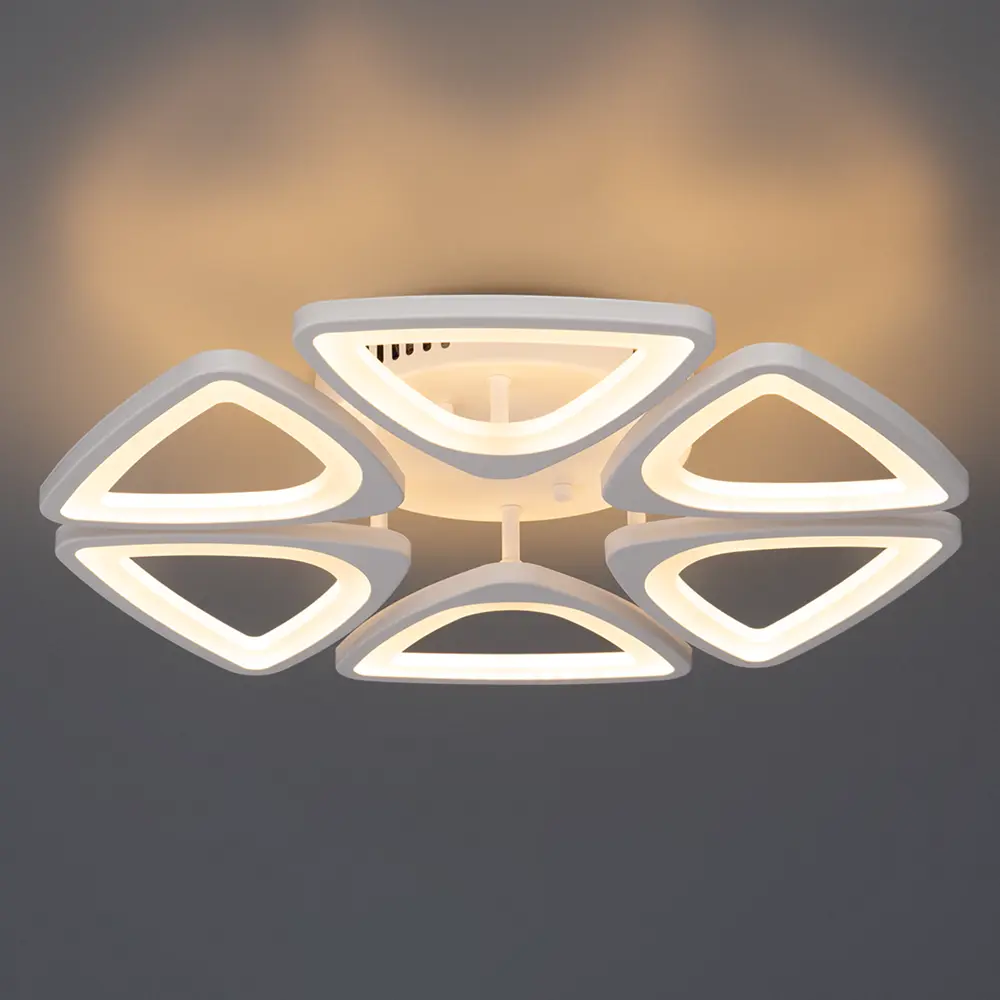 Люстра потолочная светодиодная Escada 10218/6LED 85W с пультом управления, 22 м², регулируемый белый свет, цвет белый STLM-2089098 - Вид №1