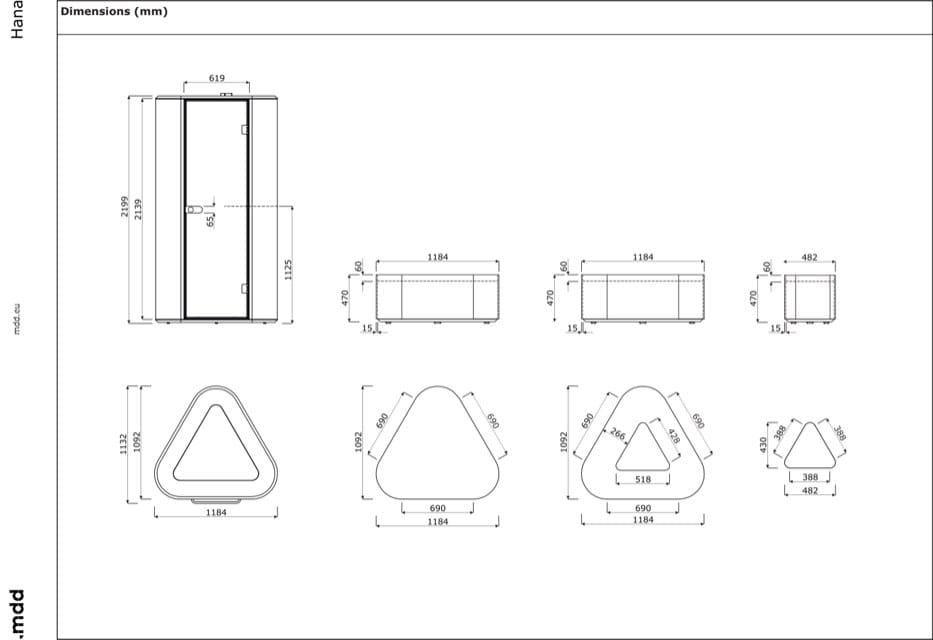 Одноместный акустическая офисная кабина MDD ARCH-00077277 - Вид №15