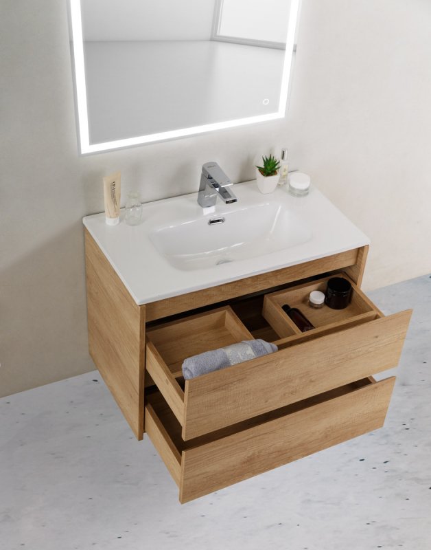 Мебель для ванной комнаты BelBagno KRAFT 39-700 Rovere Nebrasca Nature  - Вид №1