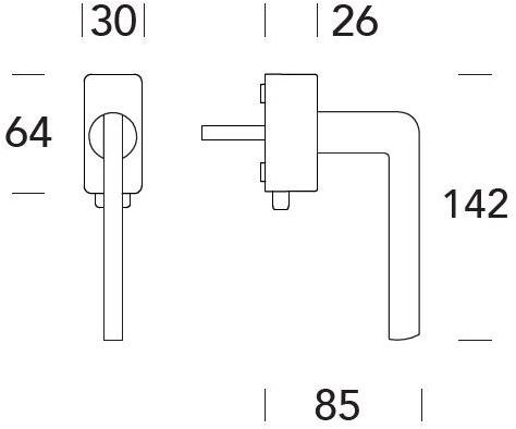 Reguitti Оконная ручка из латуни dk на розе Q-10 A119dkq7550 - Вид №1