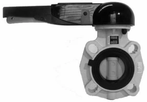 SANIT 352812517 Универсальный Промышленная / Химическая дроссельный клапан FK, ХПВХ, ручной рычаг