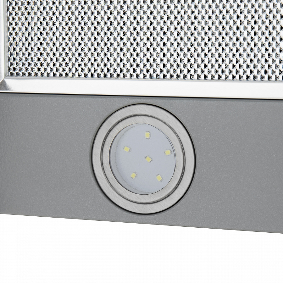 VS LIGHT 60 INOX Вытяжка vs light 60 ""нержавейка""/ • тип: встраиваемая • цвет: нержавейка • управление: колыбельное • ширина, мм: 600 • полная потребляемая мощность, вт: 140• количество скоростей: 2 • максимальная производительность, м3/ч: 480• диаметр Santreyd  - Вид №12